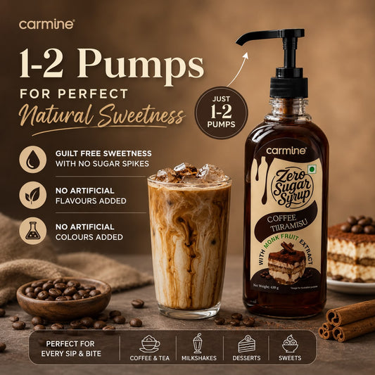 Zero Sugar Syrup - Pump Bottle - Natural, Plant-Based, Contains Monk Fruit Extract, 630 g