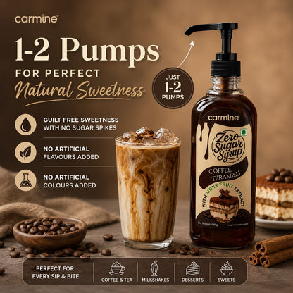 Zero Sugar Syrup - Natural, Plant-Based, Contains Monk Fruit Extract