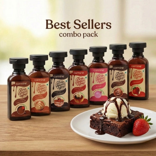 Zero Sugar Syrups | Best Sellers | Pack of 7 Flavours | 60 g each