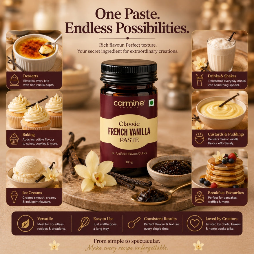Zero Sugar Vanilla Paste Combo | Pack of 3 | For Coffee & Milkshakes | 100 g each