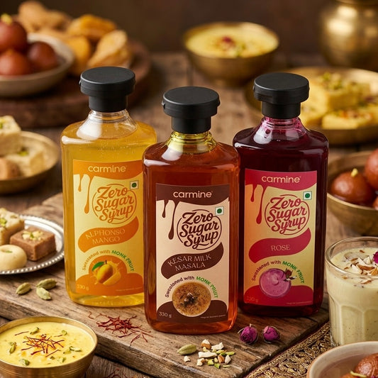 Zero Sugar Syrups | Desi Indulgence Box | Pack of 3 Flavours | 330 g each