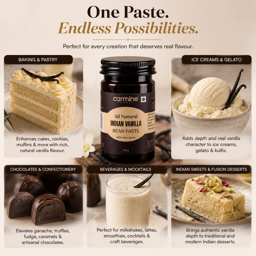 Zero Sugar Vanilla Paste Combo | Pack of 3 | For Coffee & Milkshakes | 100 g each
