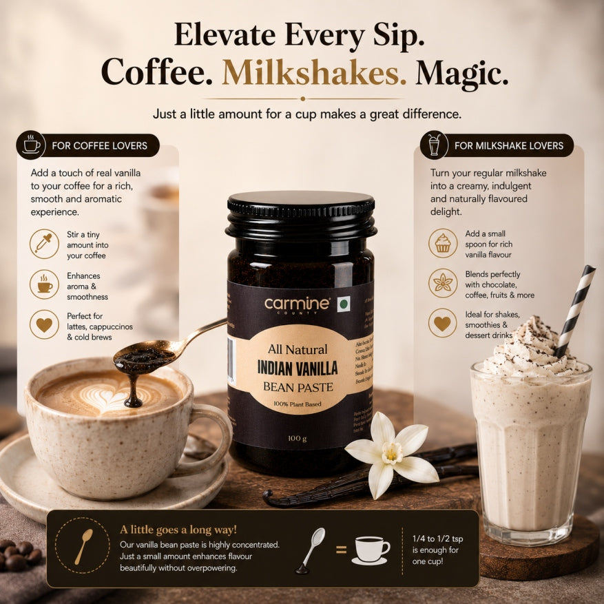 Zero Sugar Vanilla Paste Combo | Pack of 3 | For Coffee & Milkshakes | 100 g each