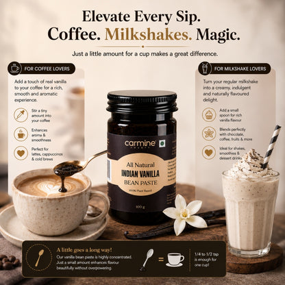 Zero Sugar Vanilla Paste Combo | Pack of 3 | For Coffee & Milkshakes | 100 g each