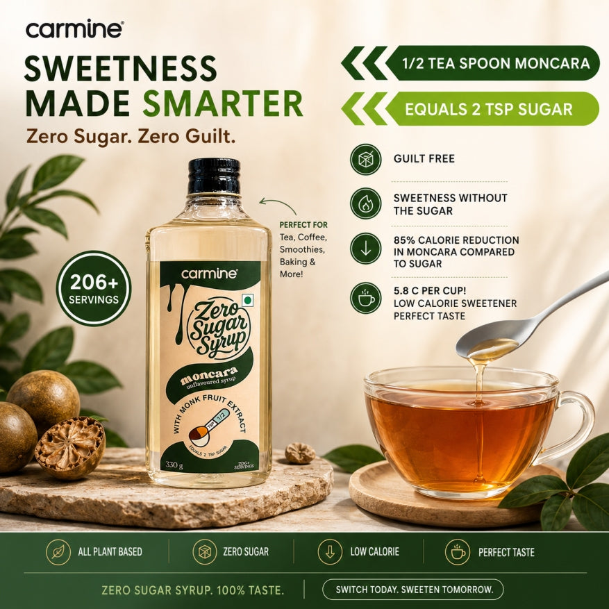 Zero Sugar Syrup | Unflavored | Powered by 100% Pure Monk Fruit | Low Calorie Sweetener | 5.8C per Serving