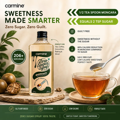 Zero Sugar Syrup | Unflavored | Powered by 100% Pure Monk Fruit | Low Calorie Sweetener | 5.8C per Serving