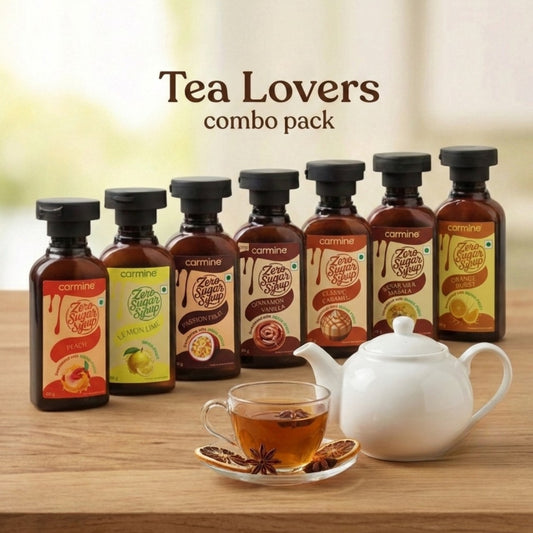 Zero Sugar Syrups | Tea Lovers | Pack of 7 Flavours | 60 g each