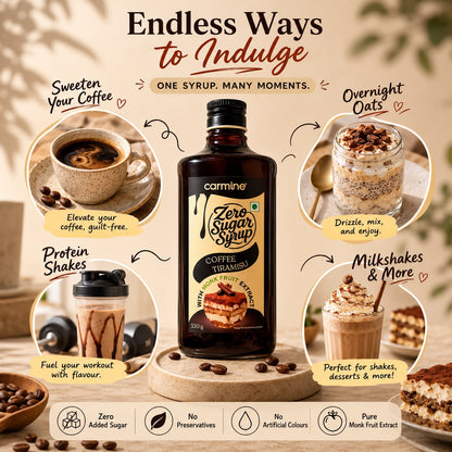 Zero Sugar Syrups | The OG Coffee Starter Pack | Pack of 3 Flavours | 330 g each