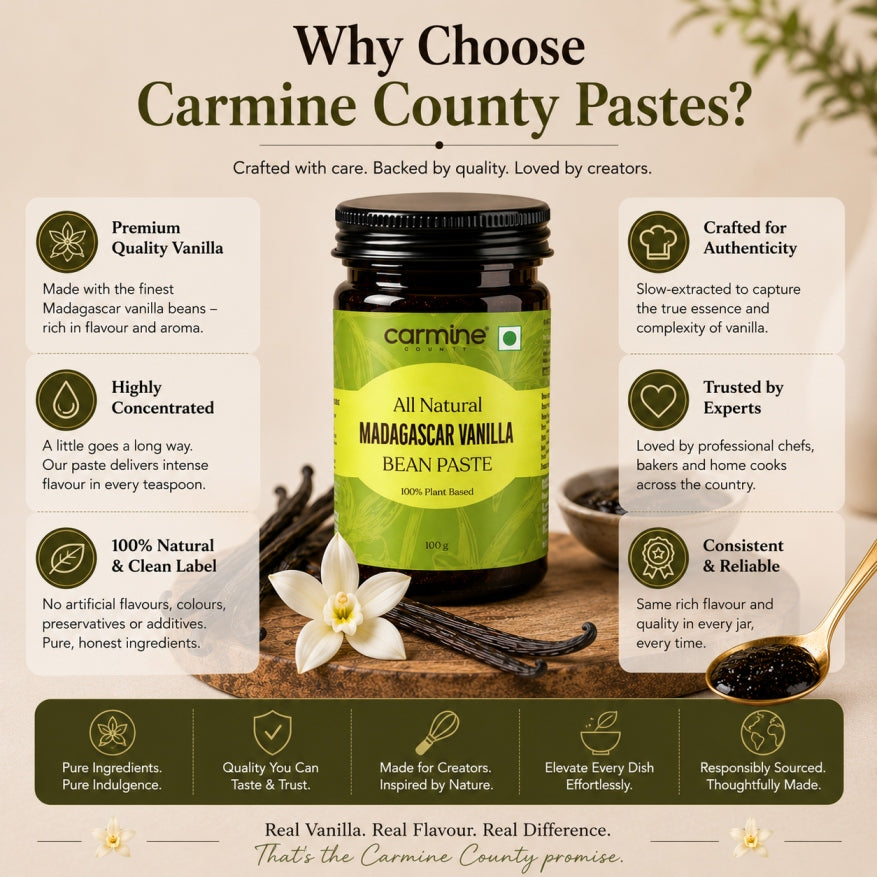 Zero Sugar Vanilla Paste Combo | Pack of 3 | For Coffee & Milkshakes | 100 g each
