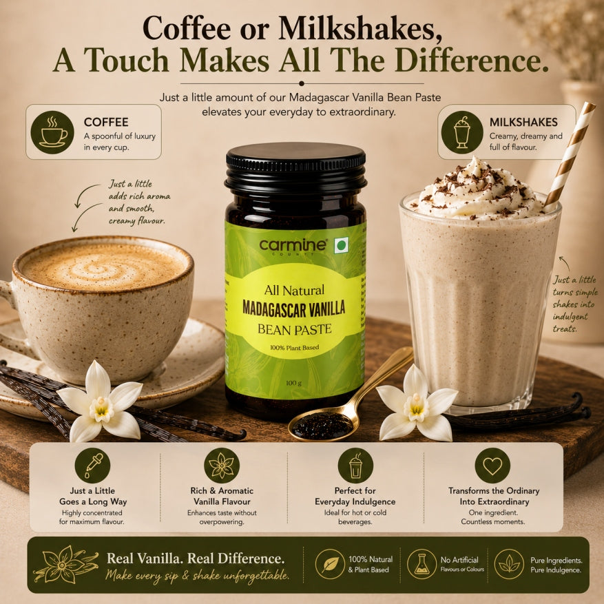 Zero Sugar Vanilla Paste Combo | Pack of 3 | For Coffee & Milkshakes | 100 g each