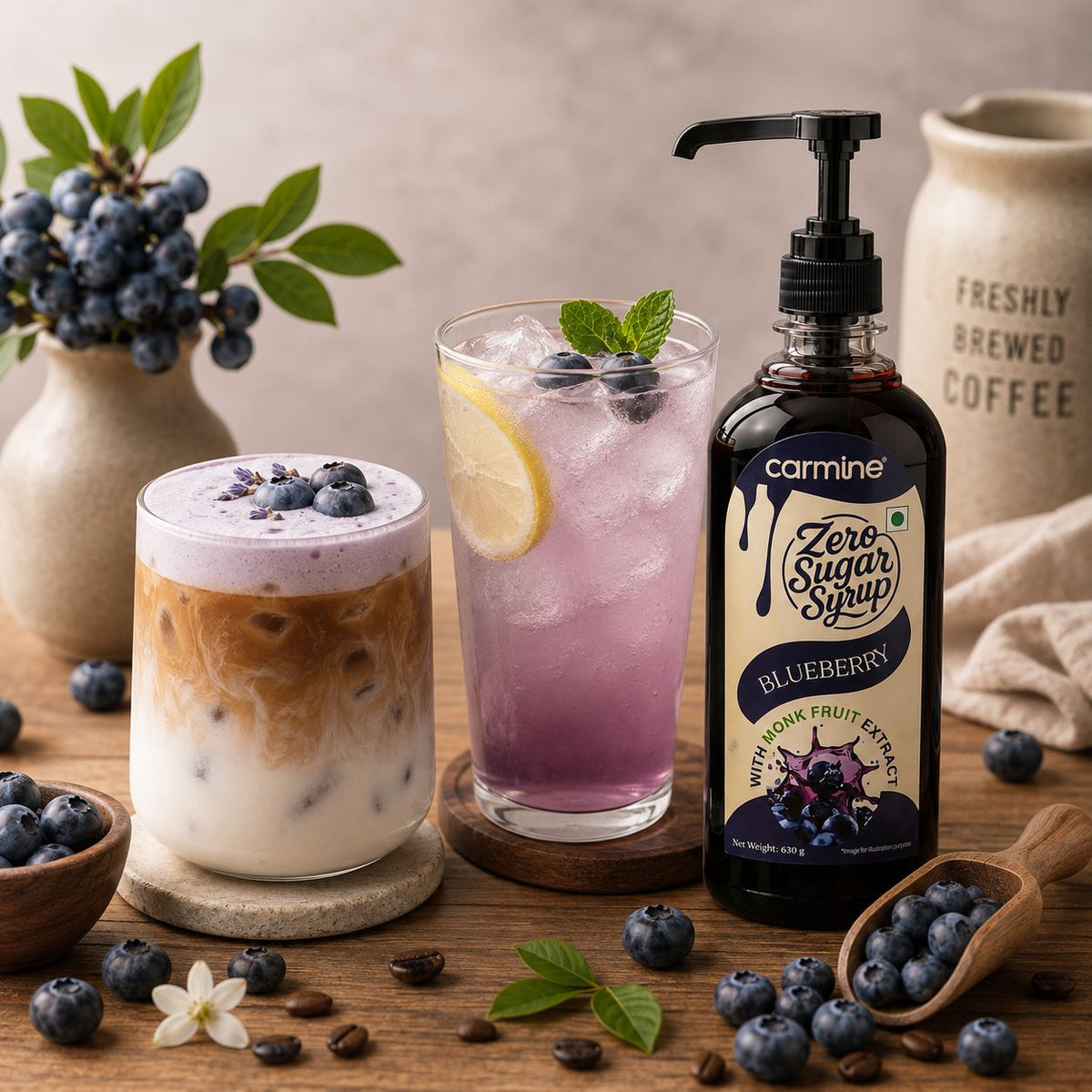Zero Sugar Syrup - Pump Bottle - Natural, Plant-Based, Contains Monk Fruit Extract, 630 g
