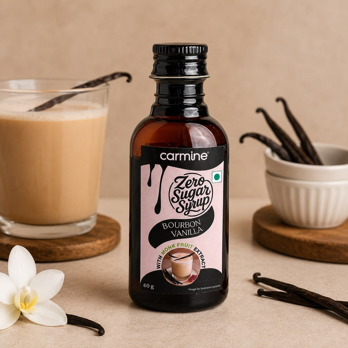 Zero Sugar Syrup - Natural, Plant-Based, Contains Monk Fruit Extract