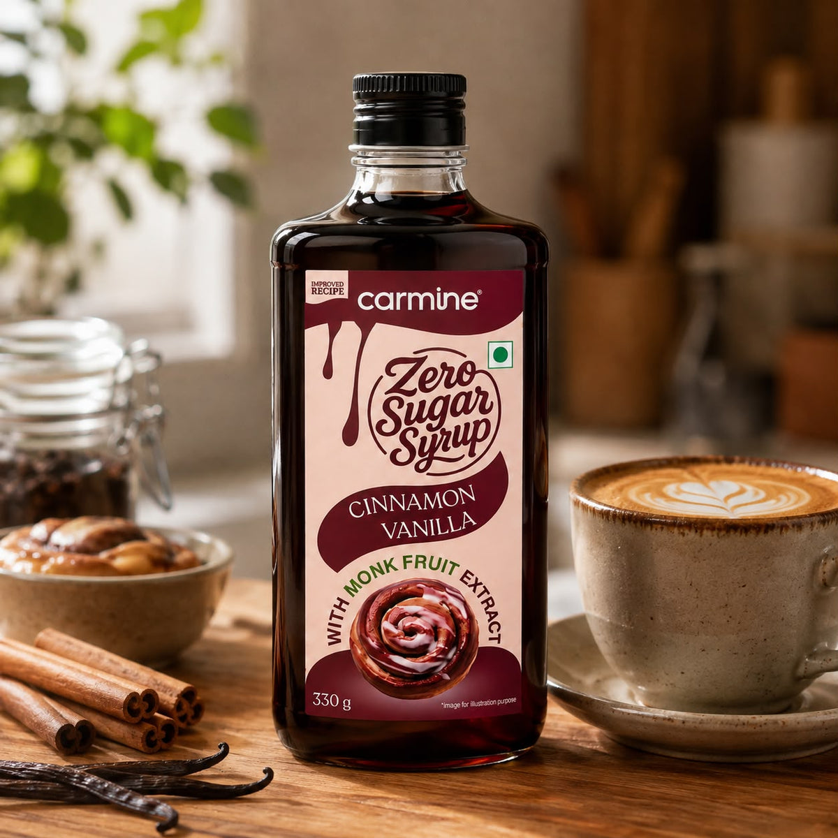 Zero Sugar Syrup - Natural, Plant-Based, Contains Monk Fruit Extract