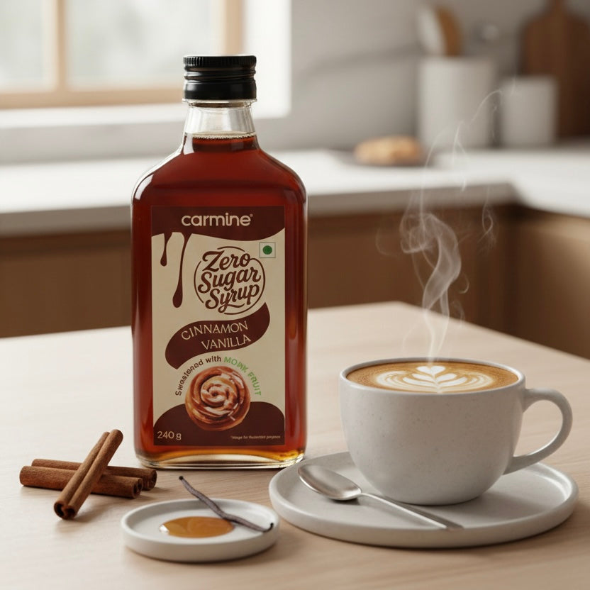 Zero Sugar Syrups Gift Pack | Cinnamon Vanilla and Caramel Syrup | 240 g each