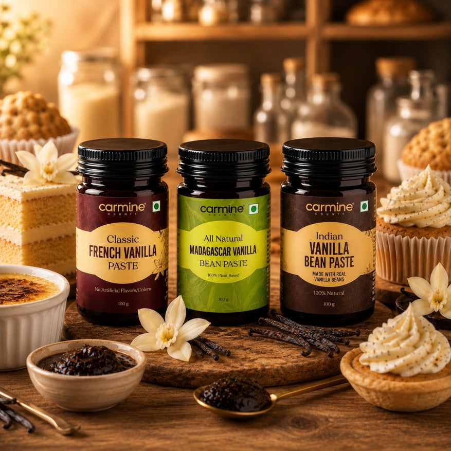 Zero Sugar Vanilla Paste Combo | Pack of 3 | For Coffee & Milkshakes | 100 g each