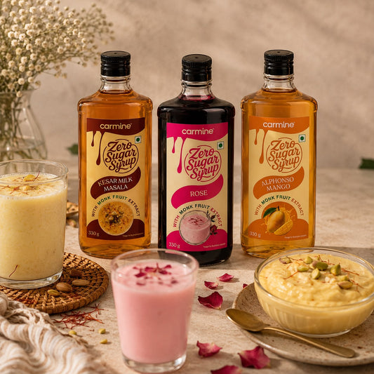Zero Sugar Syrups | Desi Indulgence Box | Pack of 3 Flavours | 330 g each