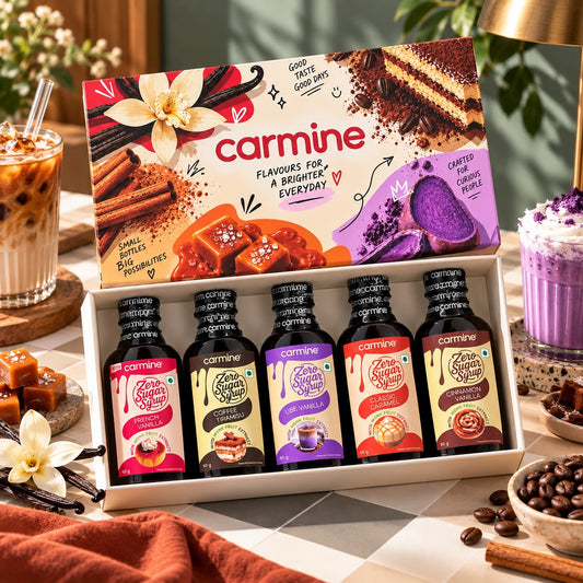 Zero Sugar Syrups | Coffee Essentials | Pack of 5 Flavours | 60 g each | Gift Pack