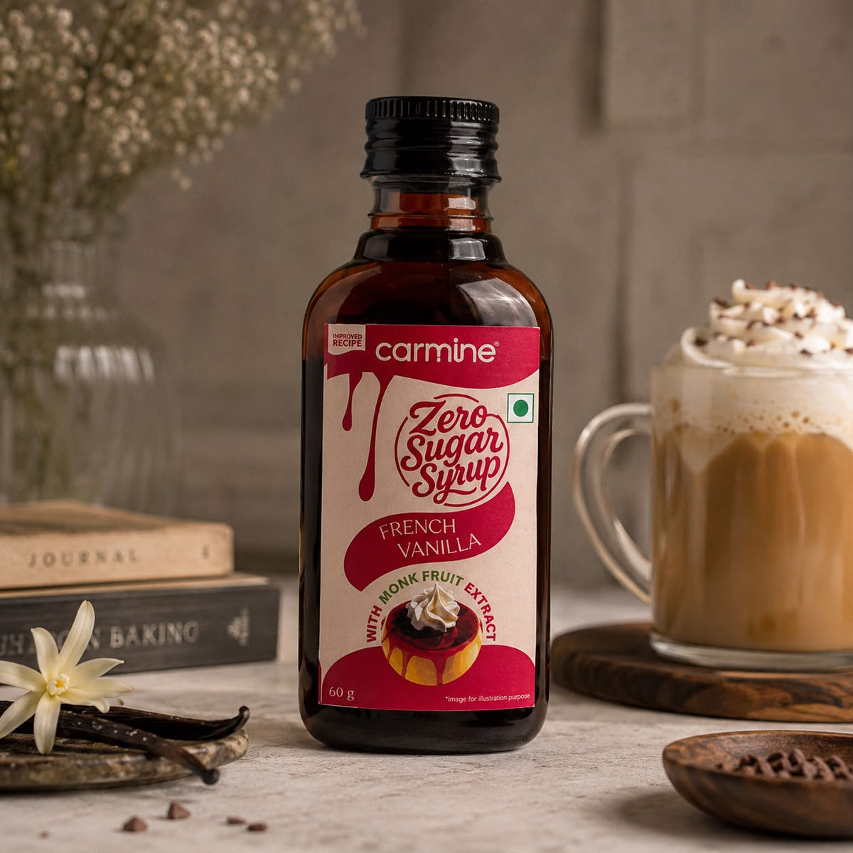 Zero Sugar Syrup - Natural, Plant-Based, Contains Monk Fruit Extract