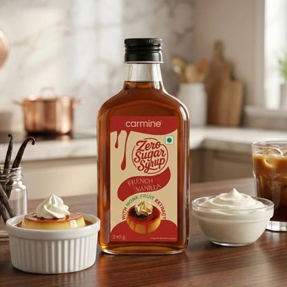 Zero Sugar Syrups Gift Pack | French Vanilla and Coffee Tiramisu Syrup | 240 g each