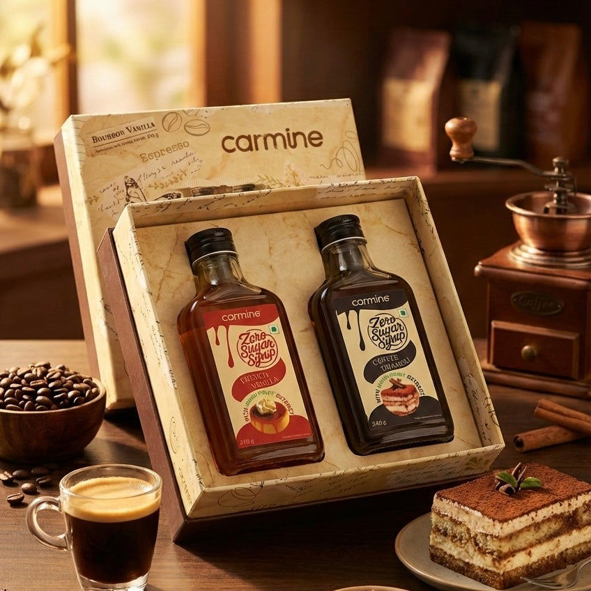 Zero Sugar Syrups Gift Pack | French Vanilla and Coffee Tiramisu Syrup | 240 g each