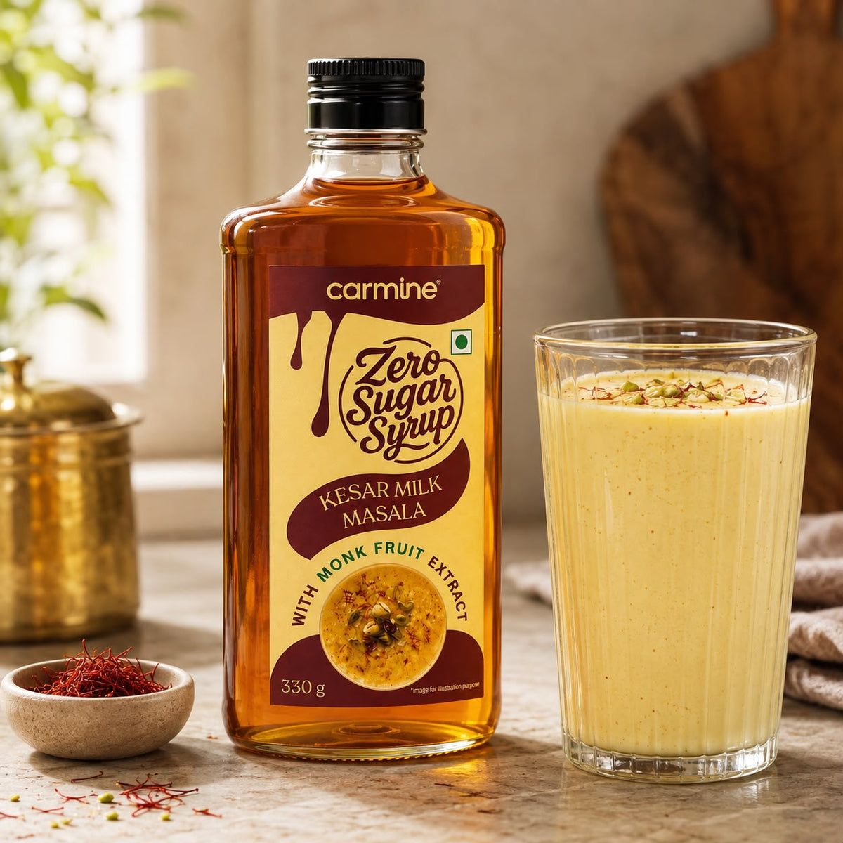 Zero Sugar Syrups | Desi Indulgence Box | Pack of 3 Flavours | 330 g each