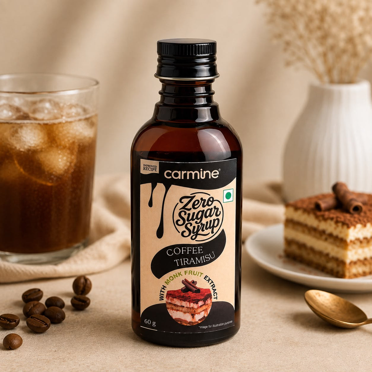 Zero Sugar Syrup - Natural, Plant-Based, Contains Monk Fruit Extract